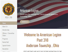 Tablet Screenshot of post318.org